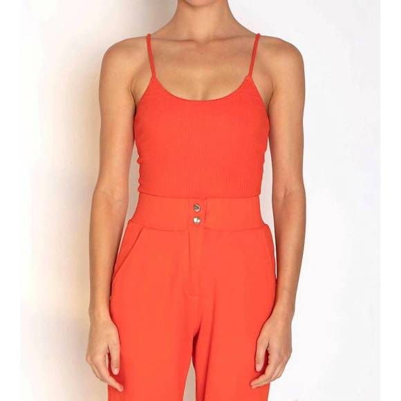 NEW THE RANGE alloy rib rope tank top in fuego - Picture 1 of 3